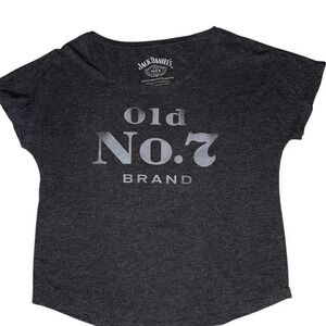 Jack Daniel's Old No. 7 Womens Graphic T-Shirt Heather Gray‎ Size M